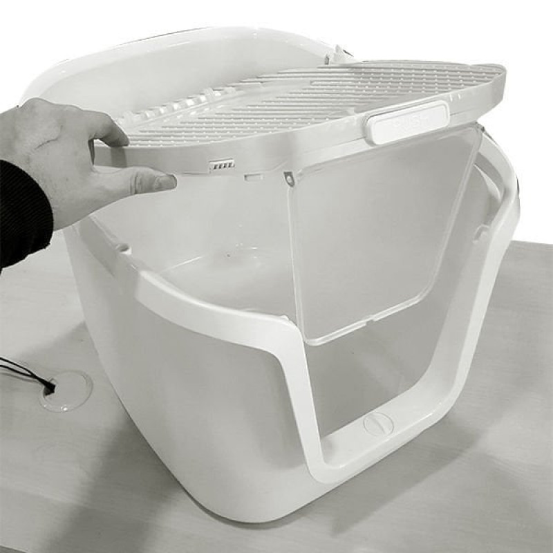 Sunsun 3in1 Filtreli Kapalı Kedi Tuvaleti Beyaz | Kapalı Kedi Tuvaleti