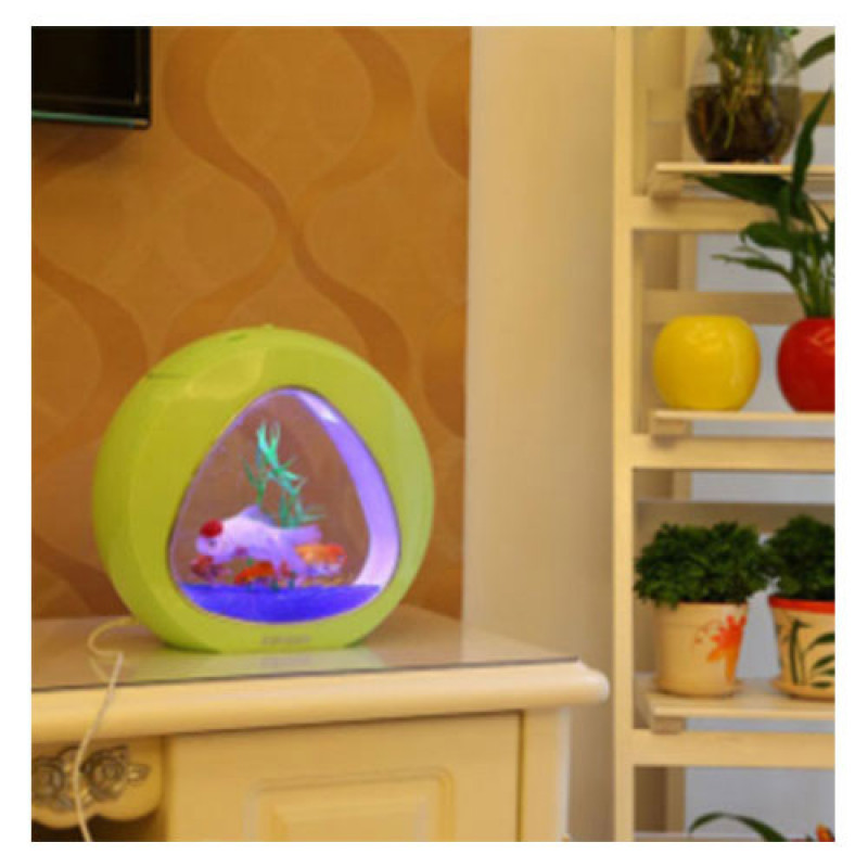 Sunsun Akvaryum 6 Lt. Yeşil ø34,5x31,6x16,5 Cm | Tatlı Su Akvaryumu