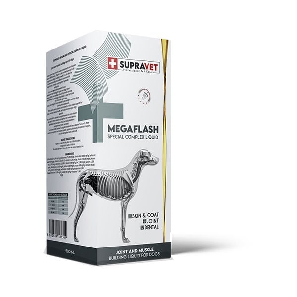 Supravet 500 Ml Megaflash XXL Eklem ve Kas Geliştirici Likit | Köpek Vitamini