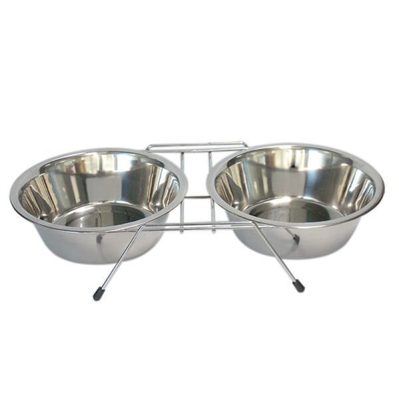 Tommy 2X1200 Ml Çelik İkili | İkili Mama Ve Su Kabı Tommy 2X1200 Ml Çelik İkili | İkili Mama Ve Su Kabı