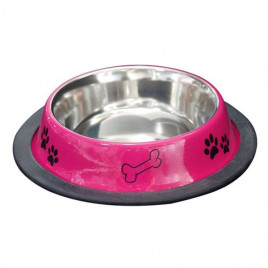 32 Oz Kemik ve Pati Desenli Çelik Pembe | Metal Mama Ve Su Kabı 32 Oz Kemik ve Pati Desenli Çelik Pembe | Metal Mama Ve Su Kabı