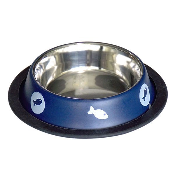 Tommy 8 Oz Çelik Kedi Desenli Lacivert | Metal Mama Ve Su Kabı