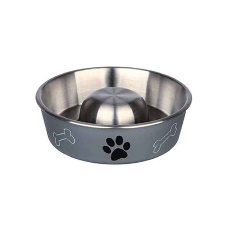 Trixie 1,4 Lt Yavaş Besleme Mama Kabı 21 Cm | Metal Mama Ve Su Kabı