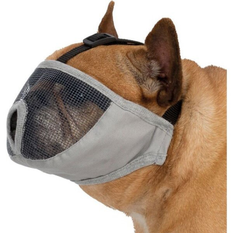 Trixie 40 Cm Kısa Burunlu Ağızlık Medium Gri | Köpek Ağızlığı