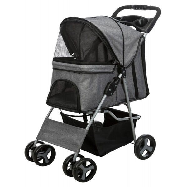 Trixie 47x100x80 Cm 4 Tekerlekli Araba Gri | Köpek Taşıma Çantası Ve Kafes