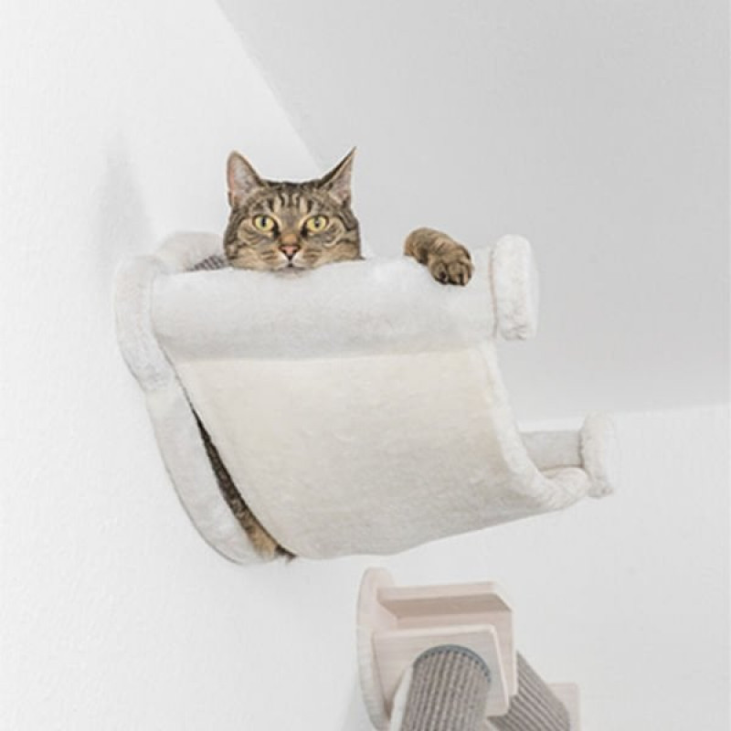 Trixie 54x28x33 Cm Duvara Monte Edilebilen Hamak Beyaz-Gri | Kedi Evi