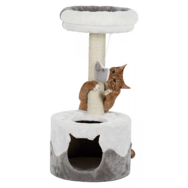 Trixie 71 cm Tırmalama Ve Evi Beyaz/Gri