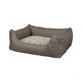 75X65 Cm Pati Desenli Yatak Kahverengi Bej | Kedi Evi Yatağı 75X65 Cm Pati Desenli Yatak Kahverengi Bej | Kedi Evi Yatağı