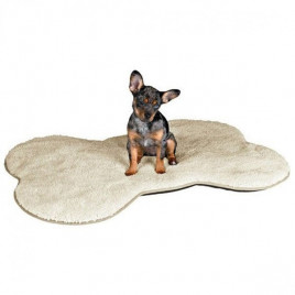 95X68 Cm Kemik Şeklinde Yatak Krem | Köpek Battaniyesi