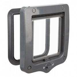 20 x 22 cm Çift Yönlü Gri Kedi Kapısı | Kedi Kapısı