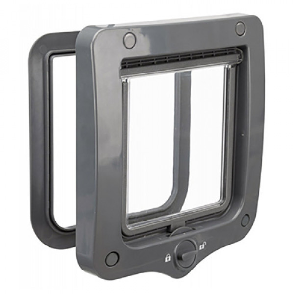 Trixie 20 x 22 cm Çift Yönlü Gri Kedi Kapısı | Kedi Kapısı