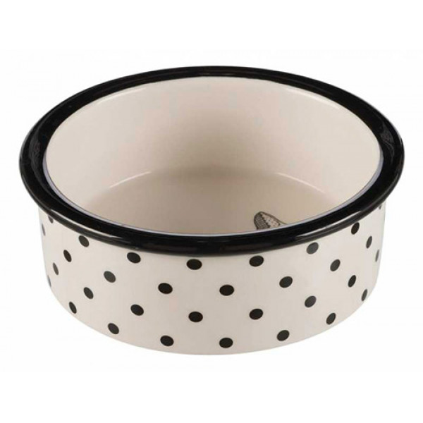 Trixie Seramik Mama Su Kabı, Beyaz Siyah | Seramik Mama Ve Su Kabı