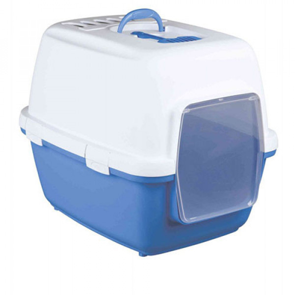 Trixie 45x48x58 Cm Tuvaleti Kapalı Mavi | Filtresiz Kapalı Kedi Tuvaleti