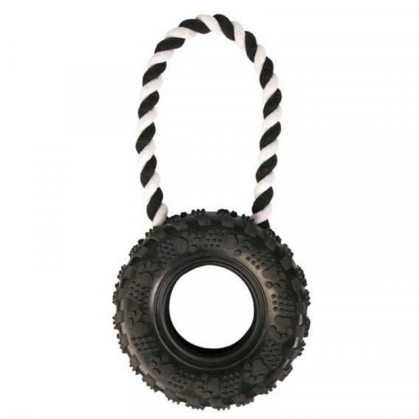 Trixie 15 Cm Kauçuk Tekerlek Ve İp Tutamaç | Köpek Diş İpi
