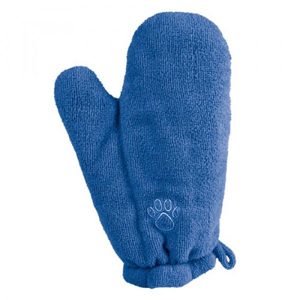 Trixie 28X18Cm Kurulama Eldiveni Mavi | Köpek Tüy Eldiveni
