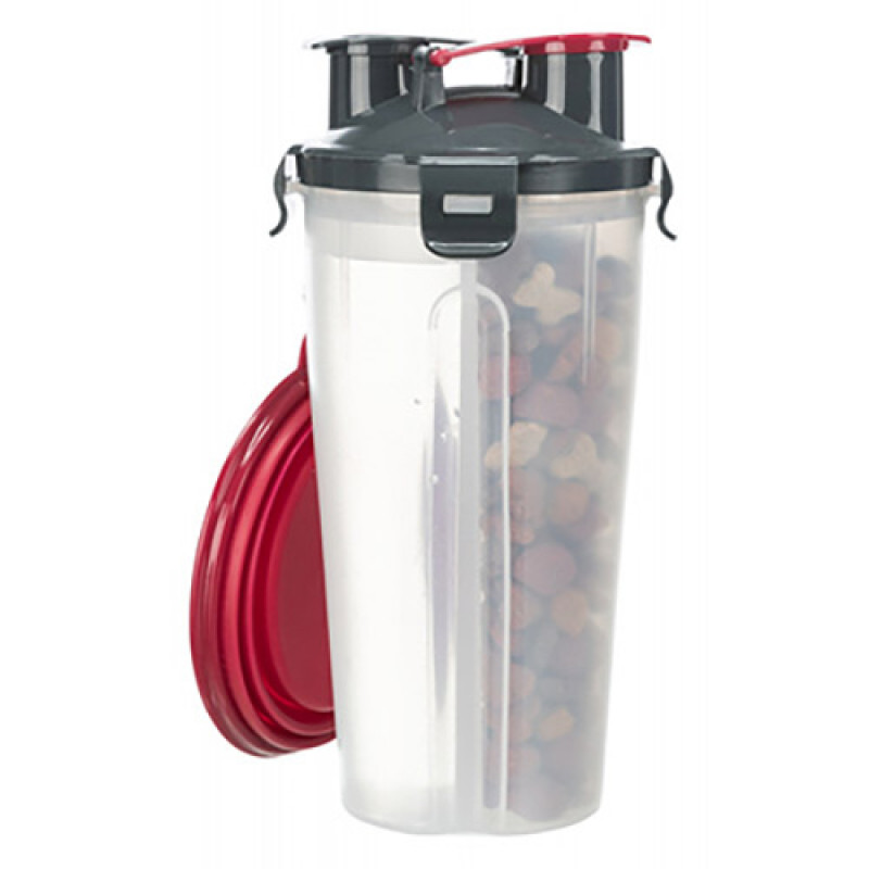 Trixie 2 X 0,35 Lt Mama Ve Su Taşıma Şişesi 11 × 23 Cm | Köpek Seyahat Mama Ve Su Kabı