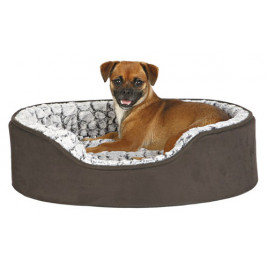 83X67Cm Yatak Siyah/Gri | Peluş Köpek Yatağı 83X67Cm Yatak Siyah/Gri | Peluş Köpek Yatağı