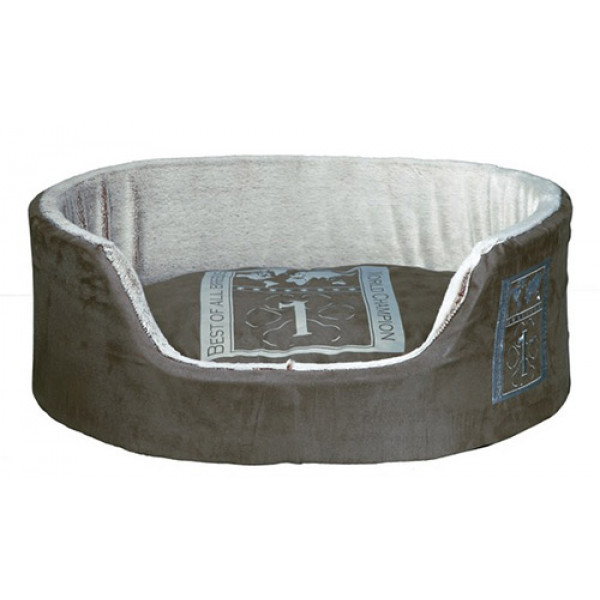 Trixie 85X65Cm Yatak Nefti/Açık Gri | Peluş Köpek Yatağı