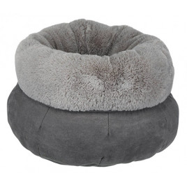 45 cm Köpek ve Kedi Yatağı Gri/Açık Gri | Peluş Köpek Yatağı 45 cm Köpek ve Kedi Yatağı Gri/Açık Gri | Peluş Köpek Yatağı