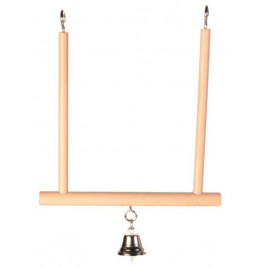 12,5x13,5 Cm Zilli Ahşap Tünek | Kuş Tüneği 12,5x13,5 Cm Zilli Ahşap Tünek | Kuş Tüneği