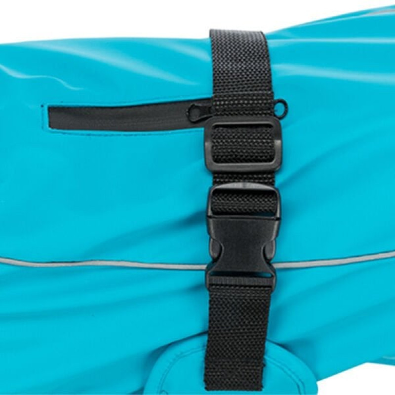 Trixie M Vimy Dolgulu Ve Yansıtıcı Yağmurluk Turkuaz 45 Cm | Köpek Kıyafeti