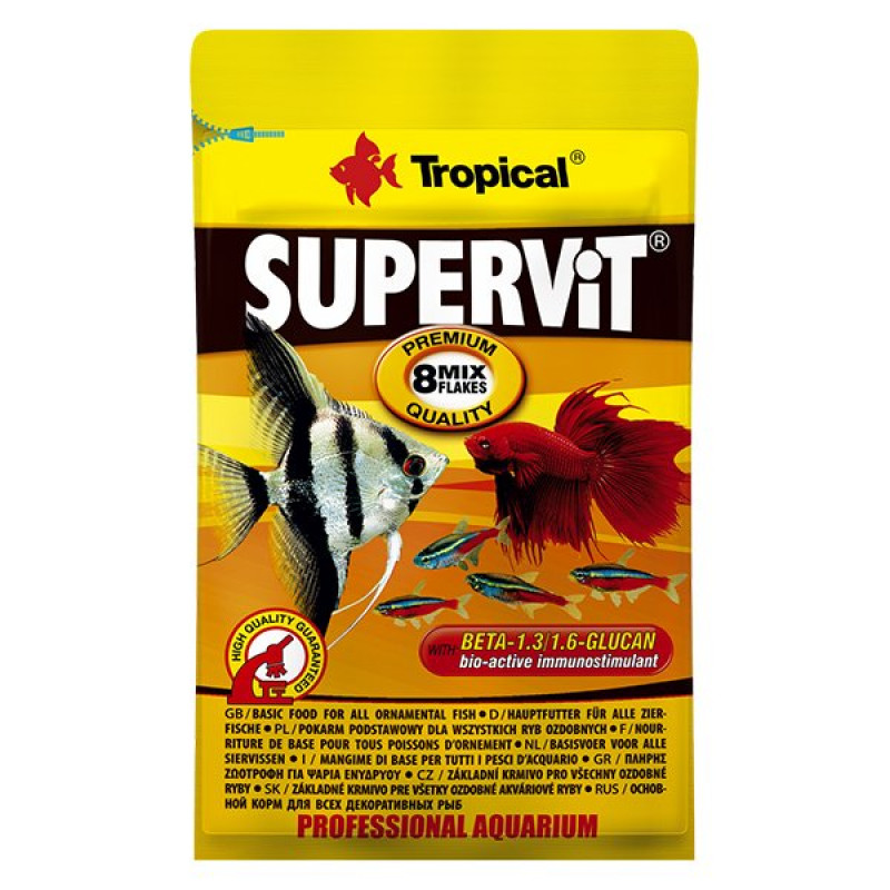 Tropical 12 Gr Süpervit Flakes Üniversal Pul Balık Yemi | Özel Akvaryum Yem Tropical 12 Gr Süpervit Flakes Üniversal Pul Balık Yemi | Özel Akvaryum Yem