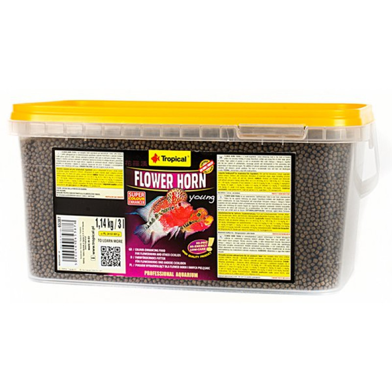 Tropical 1.14 Kg Flower Horn Young Pellet Genç Flower Horn Balıkları İçin Renklendirici Balık Yemi 3 Lt | Özel Akvaryum Yem Tropical 1.14 Kg Flower Horn Young Pellet Genç Flower Horn Balıkları İçin Renklendirici Balık Yemi 3 Lt | Özel Akvaryum Yem