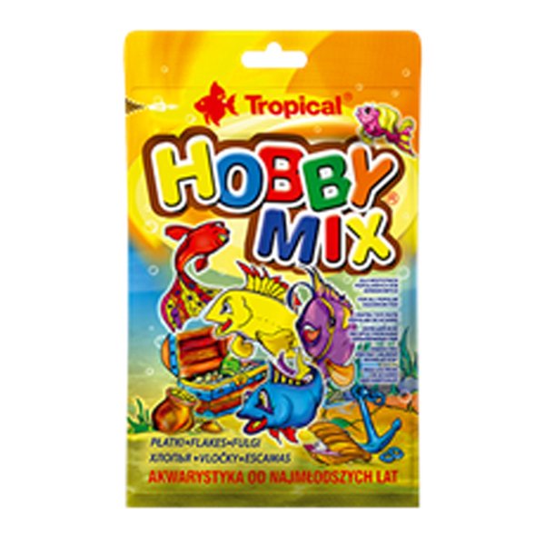 Tropical 12 Gr Hobby Mix Küçük Akvaryum Balıkları İçin Karışık Pul Yem | Özel Akvaryum Yem