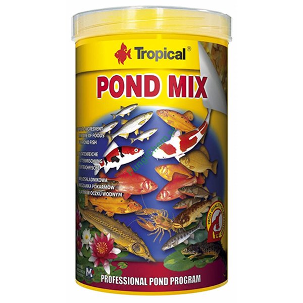 Tropical 160 Gr Pond Mix Bahçe Havuzunda Yaşayan Balıklar İçin Yem Karışımı 1000 Ml | Özel Akvaryum Yem