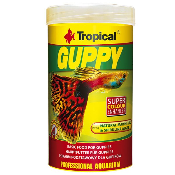 Tropical 20 Gr Guppy Lepistes Balıkları İçin Pul Balık Yemi 100 Ml | Özel Akvaryum Yem