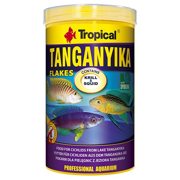 Tropical 200 Gr Tanganyika Flakes Tanganyika Cichlid Balıkları İçin Pul Balık Yemi 1000 Ml | Özel Akvaryum Yem