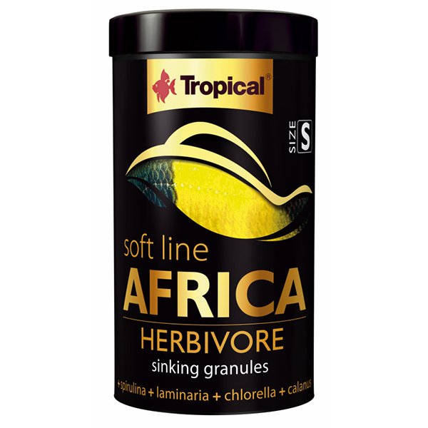 Tropical 250 Ml Softline Africa Herbivore Granules Afrika Balıkları İçin Dibe Batan Yumuşak Taneli Granül Balık Yemi | Özel Akvaryum Yem