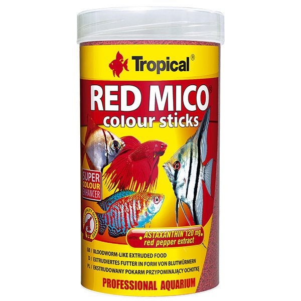 Tropical 32 Gr Red Mico Colour Sticks Kan Kurdu İçerikli Ekstrüde Balık Yemi 100 Ml | Özel Akvaryum Yem