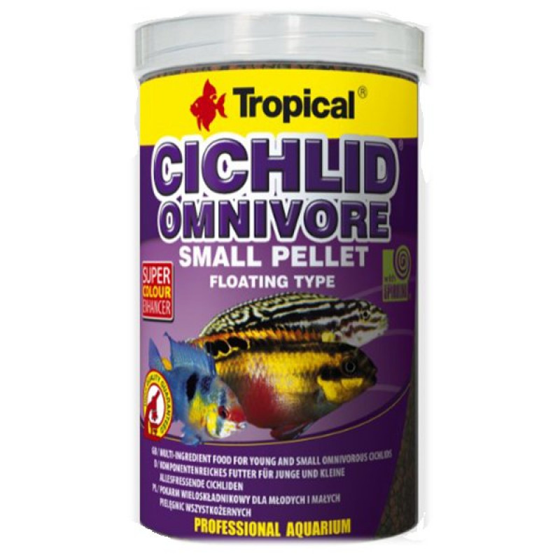 Tropical 360 Gr Cichlid Omnivore Small Pellet Karışık Beslenen Cichlid Balıkları İçin Pellet Balık Yemi 1000 Ml | Özel Akvaryum Yem Tropical 360 Gr Cichlid Omnivore Small Pellet Karışık Beslenen Cichlid Balıkları İçin Pellet Balık Yemi 1000 Ml | Özel Akvaryum Yem