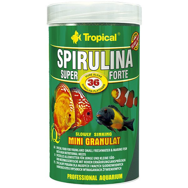 Tropical 56 Gr Spırulına Super Forte Mini Granulat Yüksek Besin Gereksinimli Özel Balık Yemi 100 Ml | Özel Akvaryum Yem