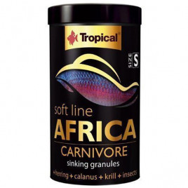 60 Gr Softline Africa Carnivore S Afrika Balıkları İçin Dibe Batan Yumuşak Taneli Granül Balık Yemi 100 Ml | Özel Akvaryum Yem