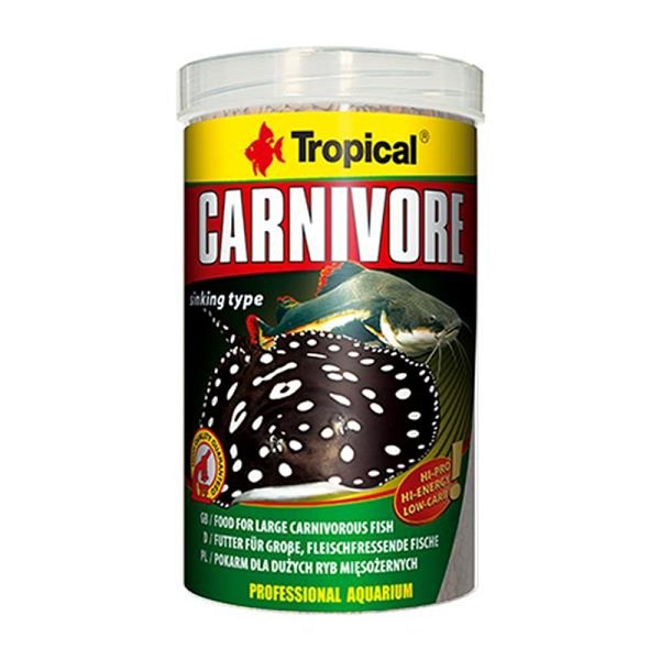 Tropical 600 Gr Carnivore Etçil Balıklar İçin Pellet Balık Yemi 1000 Ml | Özel Akvaryum Yem