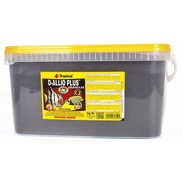 Tropical D-Allio Plus Granulat Discus Balıkları için Sarımsaklı Granül Balık Yemi 6 Kg 10 Lt | Balık Yemi Kovası