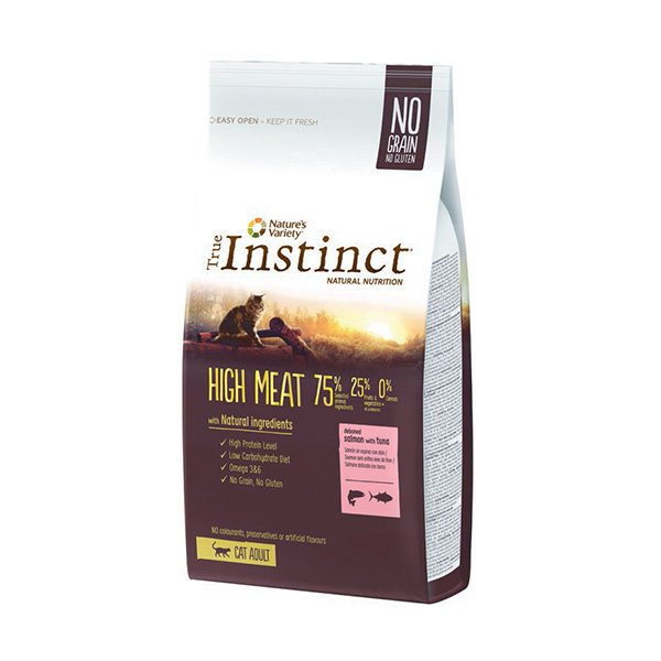 True Instinct 1 Kg Yüksek Etli Somonlu Tahılsız Yetişkin | Tahılsız Kuru Kedi Maması