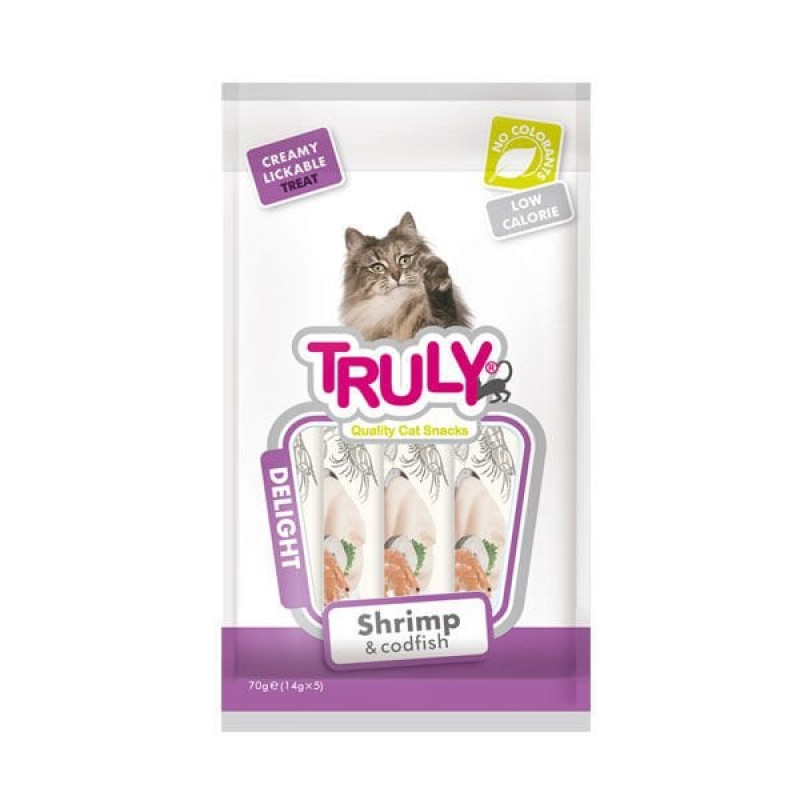 Truly 14 Gr Delight Karides ve Morina | Kedi Sıvı Ödül Maması Truly 14 Gr Delight Karides ve Morina | Kedi Sıvı Ödül Maması