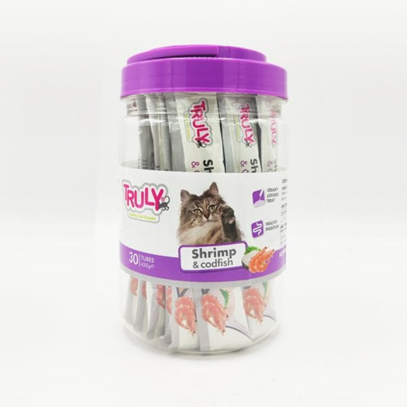 Truly 14 Gr Karides ve Morina | Kedi Sıvı Ödül Maması Truly 14 Gr Karides ve Morina | Kedi Sıvı Ödül Maması