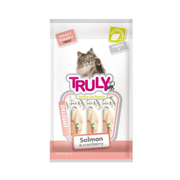 Truly 14 Gr Somon ve Kızılcık | Kedi Sıvı Ödül Maması