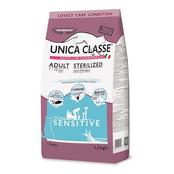 Unica Classe 1.5 Kg Adult Sterilised Sensitive Ton Balıklı Kısırlaştırılmış Hassas Yetişkin | Yetişkin Kuru Kedi Maması