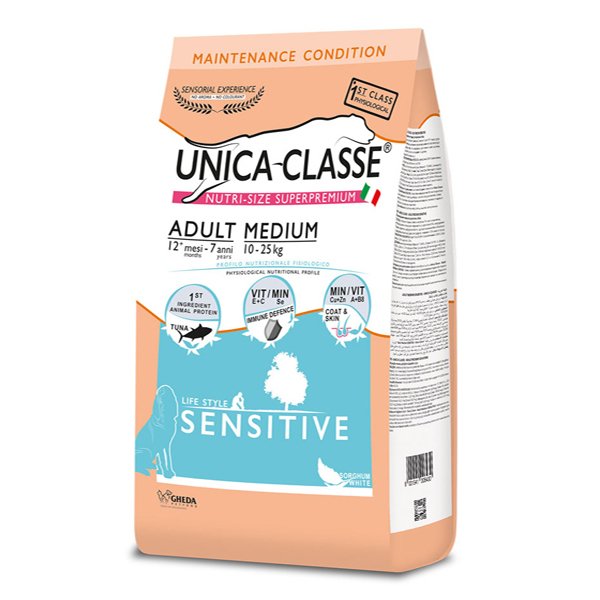 Unica Classe 12 Kg Adult Sensitive Ton Balıklı Orta Irk Yetişkin | Yetişkin Köpek Kuru Maması