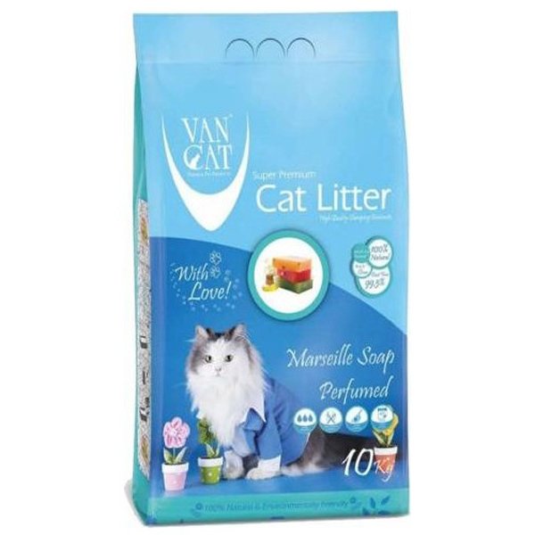 Vancat 10 Kg Marsilya Sabun Kokulu İnce Kedi Kumu | Doğal Kedi Kumu