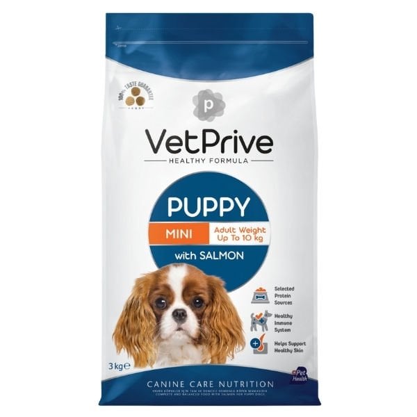 Vet Prive 3 Kg Somonlu Küçük Irk Yavru Köpek Maması | Yavru Köpek Kuru Maması