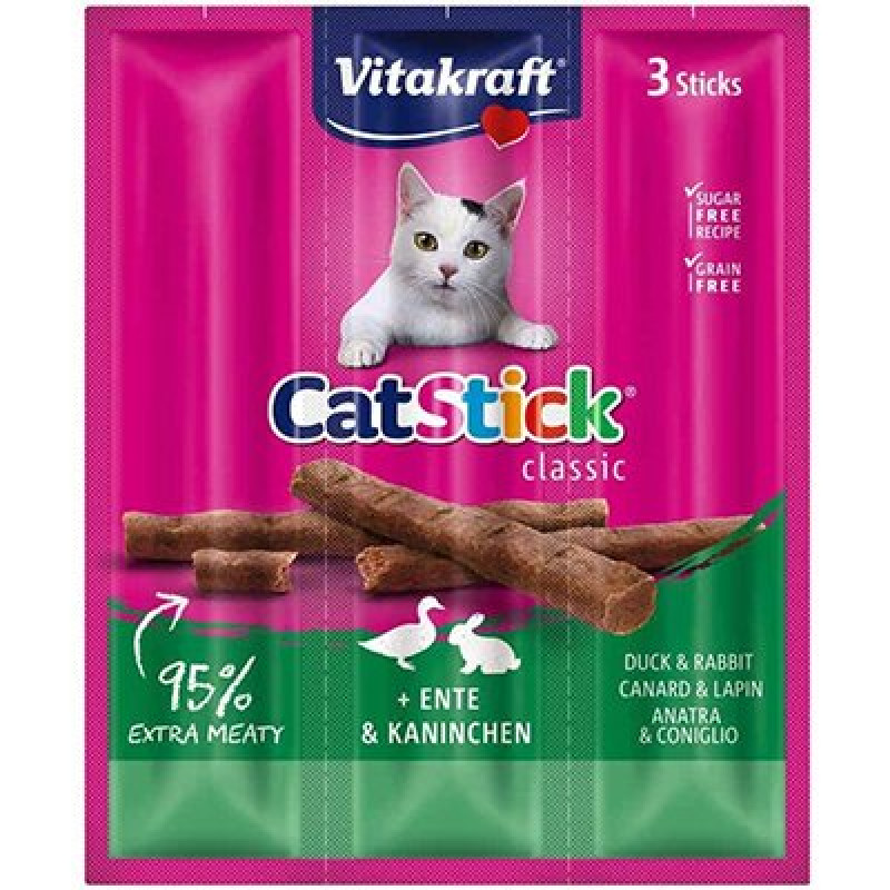Vitakraft 3x18 Gr Cat Stick Tavşanlı ve Ördekli | Stick Kedi Ödül Maması Vitakraft 3x18 Gr Cat Stick Tavşanlı ve Ördekli | Stick Kedi Ödül Maması