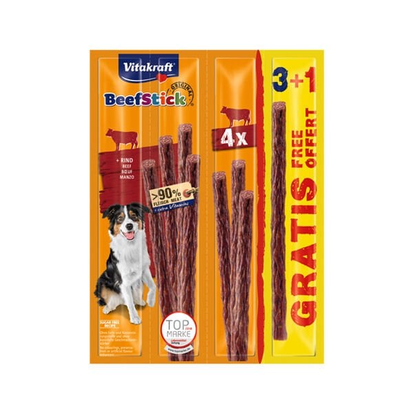 Vitakraft 4 Adet Beef Stick Sığır 18 Gr | Köpek Kemik Ödül Maması