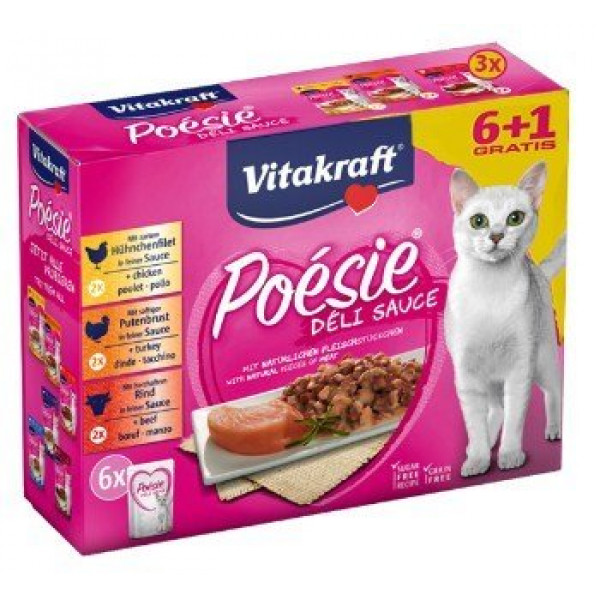 Vitakraft 85 Gr Poesie Et Çeşitleri Yetişkin 6+1 Hediyeli | Yetişkin Kedi Maması