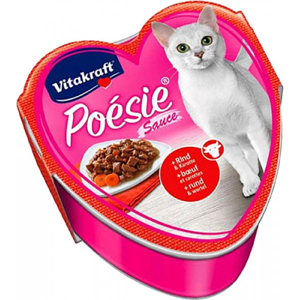 Vitakraft 85 Gr Poesie Sığır Etli ve Havuçlu Yetişkin | Yetişkin Kedi Maması